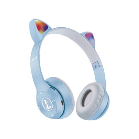 AURICULAR INALAMBRICO HELLO CAT INFANTIL Celeste