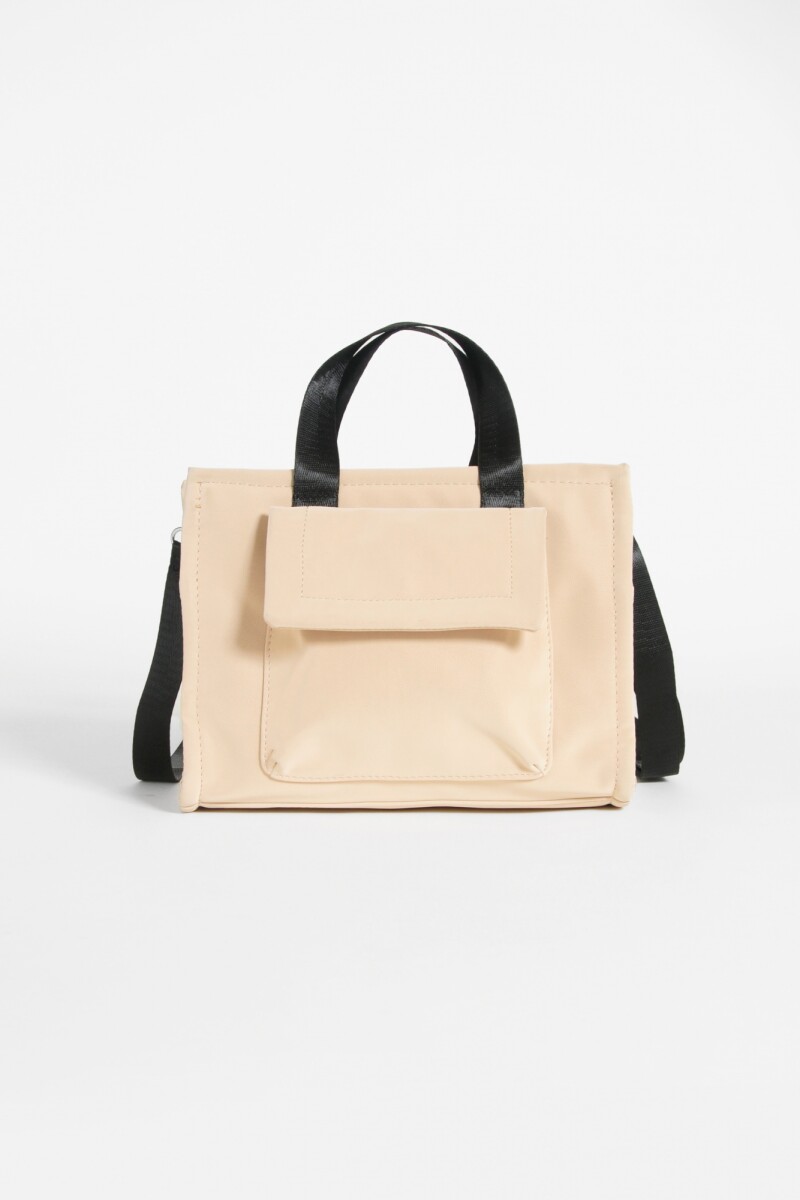 Shopper bolsillo y red beige