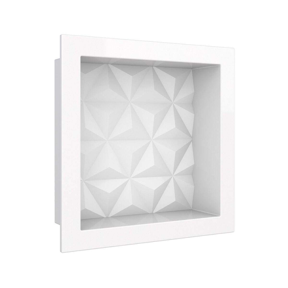 Nicho De Empotrar Para Ducha Marmol Sintetético 30x30 Cm Blanco 