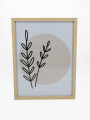 CUADRO FLORES BEIGE