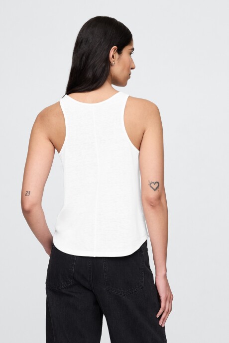 Musculosa De Lino Mujer Fresh White