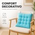 Almohadon Cuadrado Para Silla Eames Butaca Auto Colores Celeste