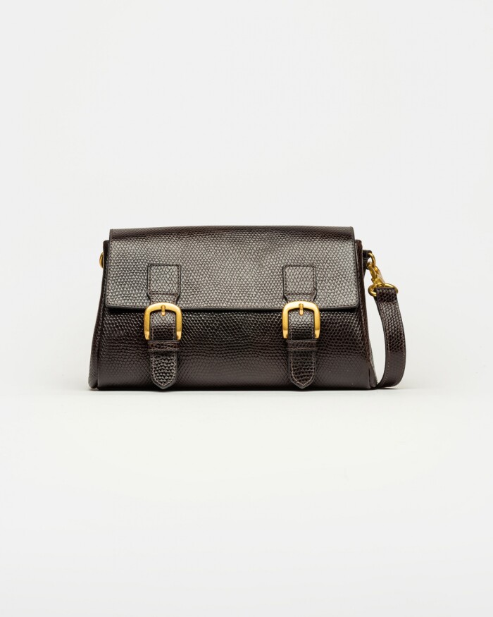 Bandolera Elise Snake Bitono Red Tabaco