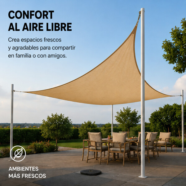 Toldo Malla Vela Rectangular 4 X 3 Patio Jardín Reforzada Toldo Malla Vela Rectangular 4 X 3 Patio Jardín Reforzada