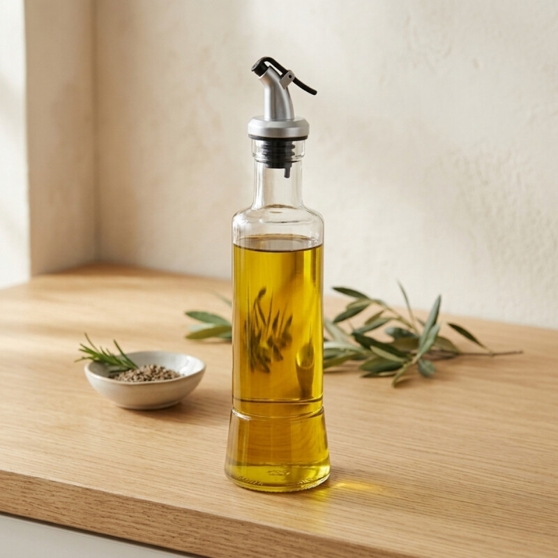 Aceitero/vinagrero de vidrio 300 ml TRANSPARENTE
