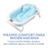 Baño Plegable Termómetro + Colchón Bebé Baby Antideslizante Color Variante Celeste