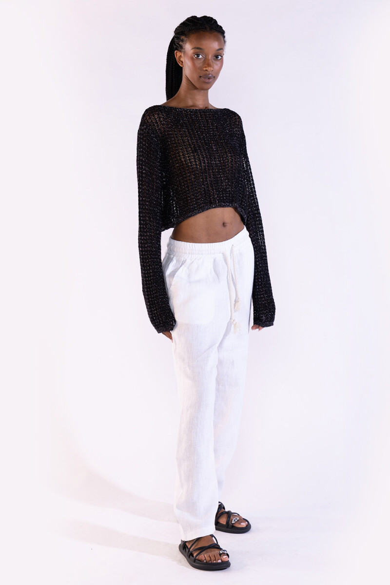 CROP SWEATER Black