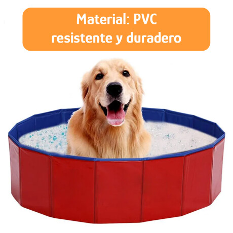 Piscina Plegable Para Mascota 100x30cm PVC Antideslizante Bordó