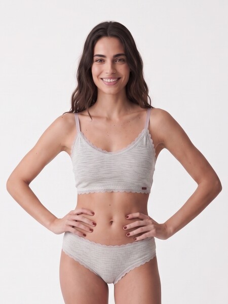 SOUTIEN TOP LARA GRIS MELANGE M