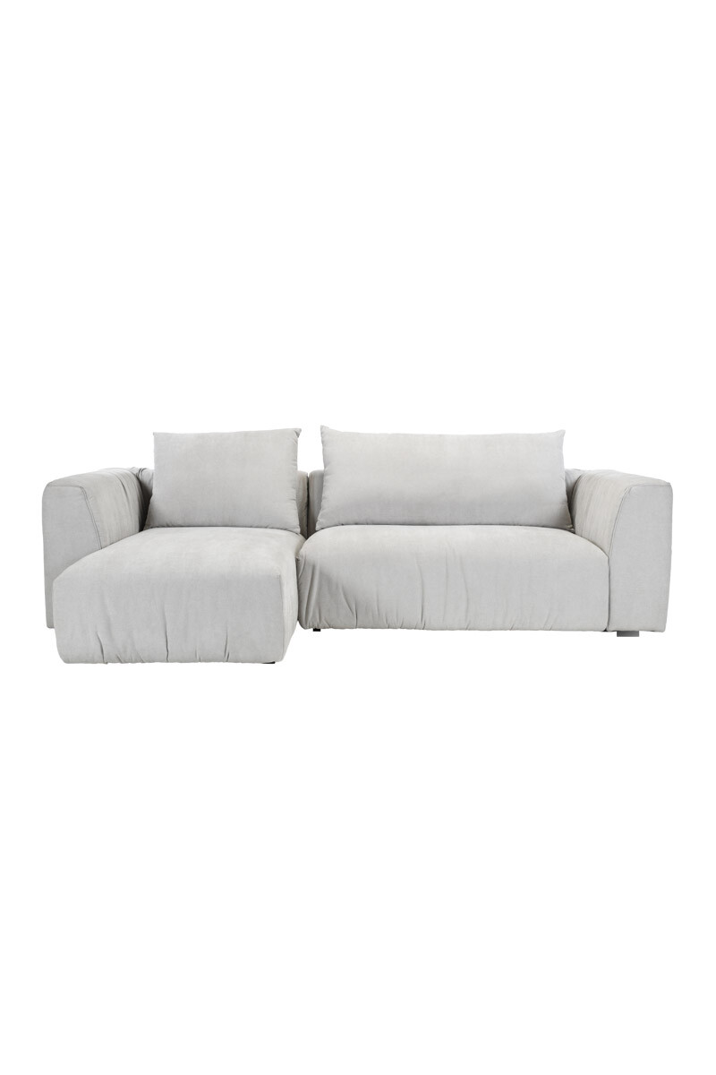 CORSO SOFA CORSO CHAISE IZQ 266X105X80CM (2PIEZAS) TELA GRIS CLARO