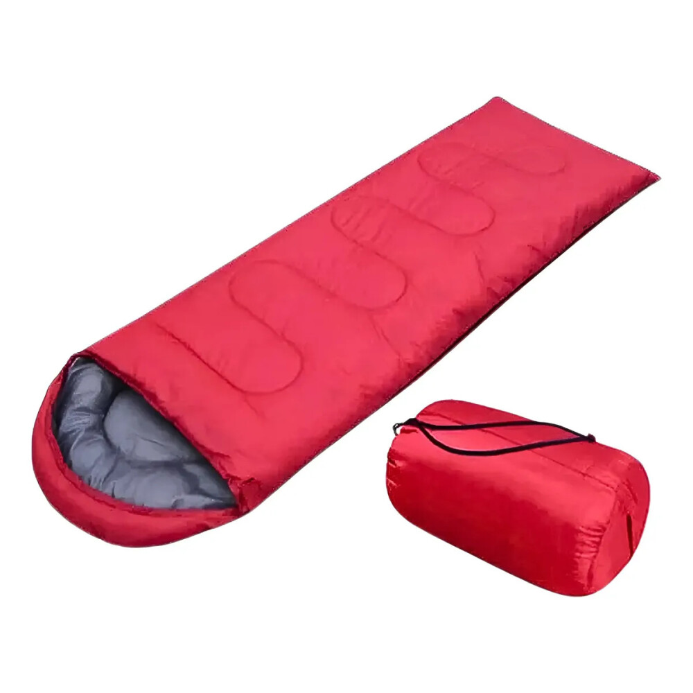 Sobre Bolsa De Dormir Con Capucha Camping ROJO