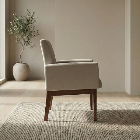 Butaca Claudia - Tela Rústica 290-G2 (Beige)