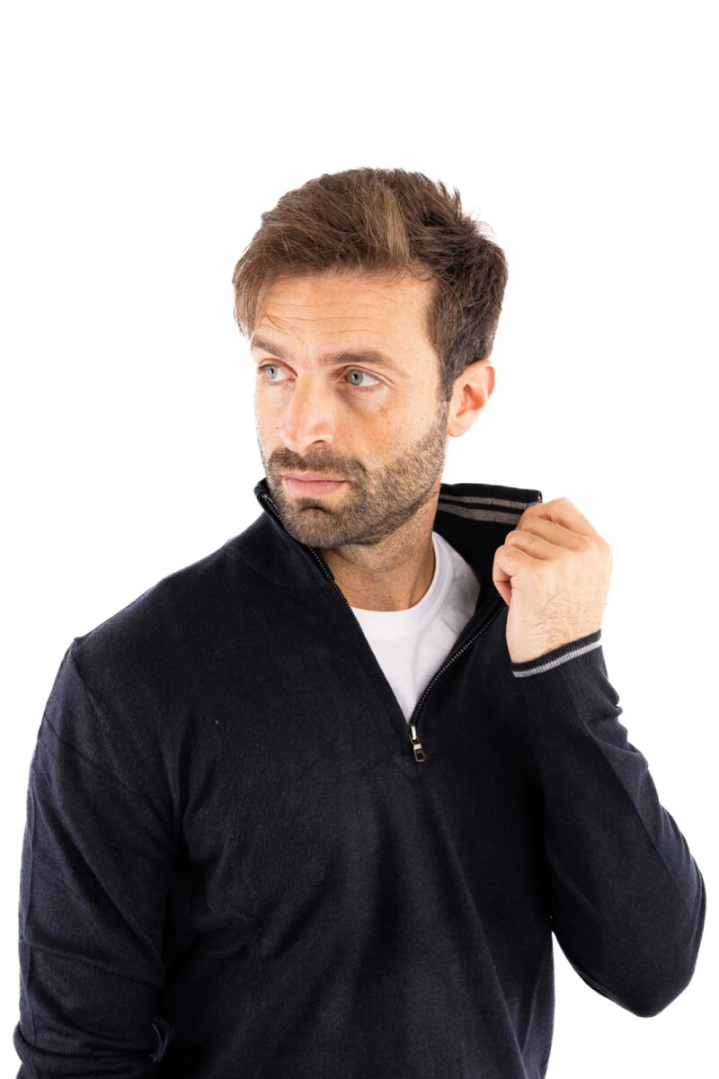 Sweater Medio Cierre Marino