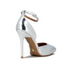 Zapato Mujer Vizzano Metalizado Taco Alto Plata