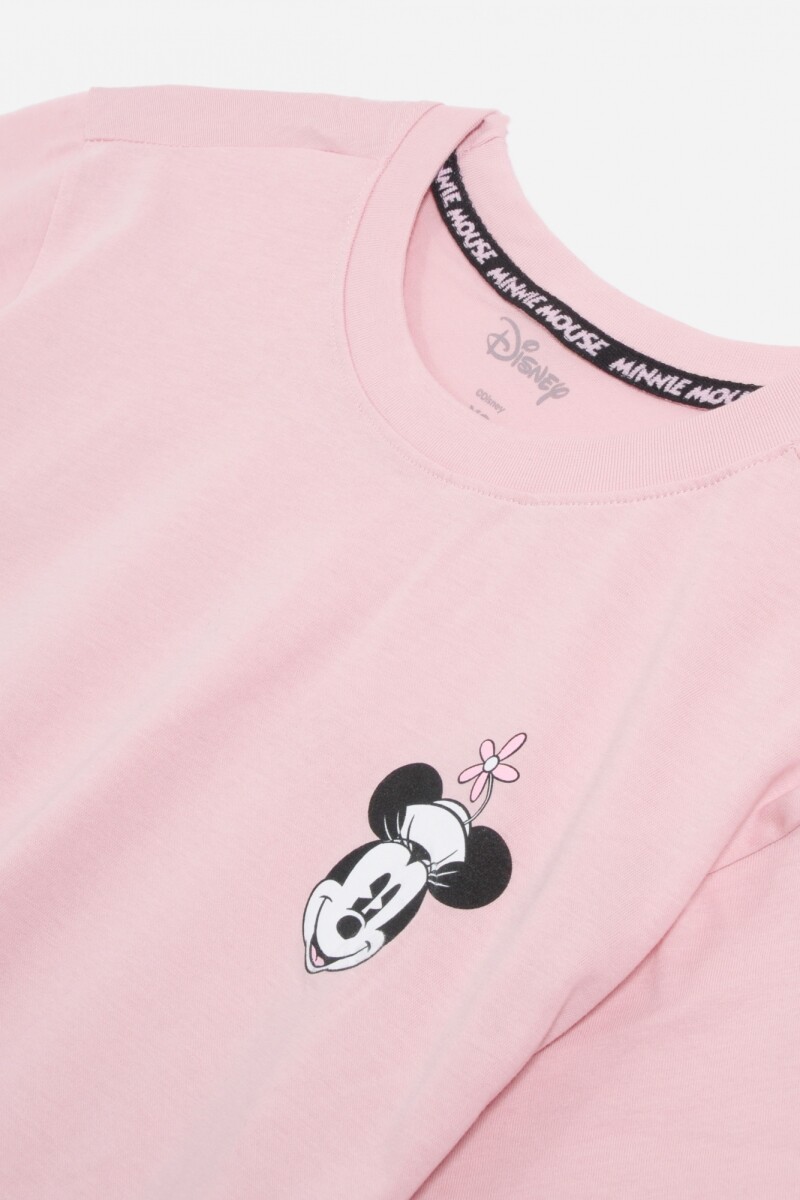 Remera Minnie mujer Rosa Palido