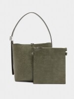 Bolso De Hombro Con Grabado Animal verde