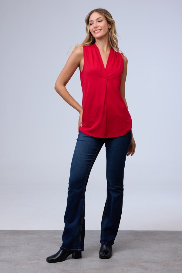 Musculosa Escote V ROJO