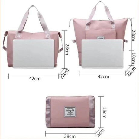 BOLSO PLEGABLE PARA VIAJES MULTIFUNCIÓN IMPERMEABLE\n LILA