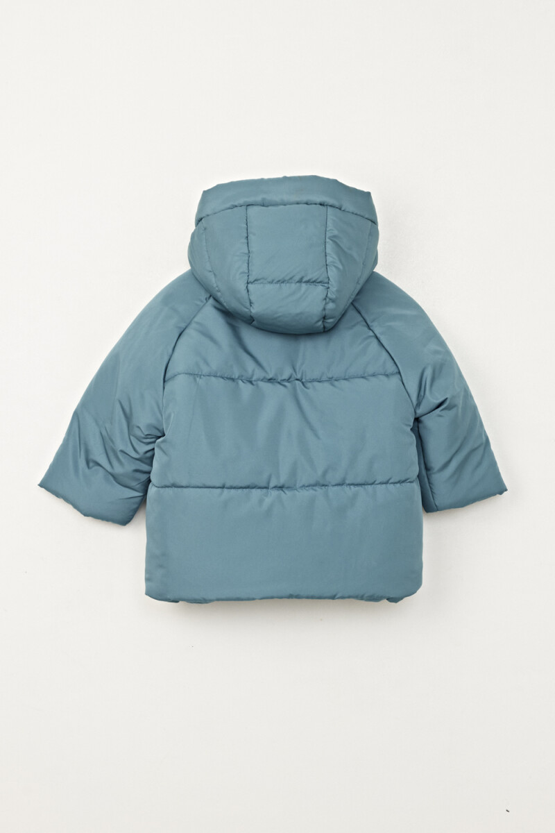 Campera capitoneada Verde Petroleo