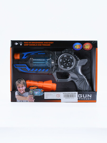 PISTOLA SPACE CON LUCES GRIS
