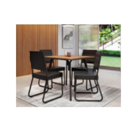 JUEGO DE COMEDOR MESA + 4 SILLAS ROBLE LEGNO NEGRO JUEGO DE COMEDOR MESA + 4 SILLAS ROBLE LEGNO NEGRO