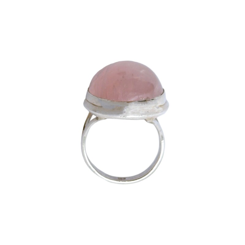 Anillo Oval-Plata 925-Piedra Cuarzo rosa-AN3937 conpiedra
