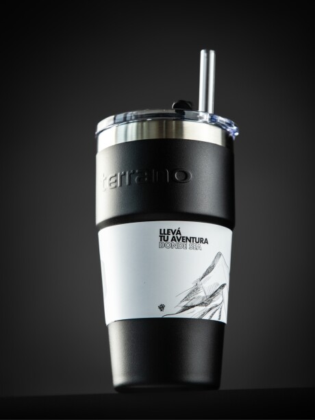 Vaso Acero Inox. 600mL. Negro