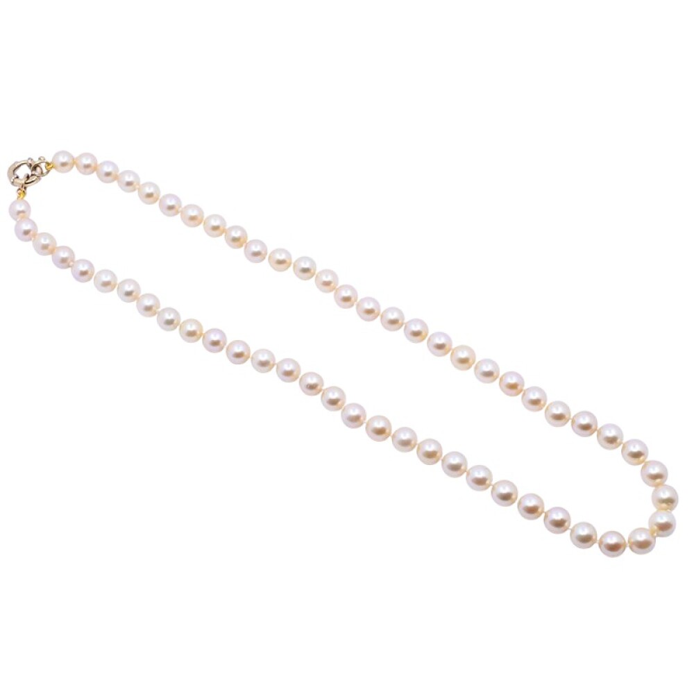 Collar perlas de cultivo argolla marinera oro 18 k. Collar perlas de cultivo argolla marinera oro 18 k.