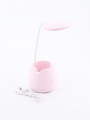 LAMPARA DE ESCRITORIO CON PORTALÁPICES ROSADO