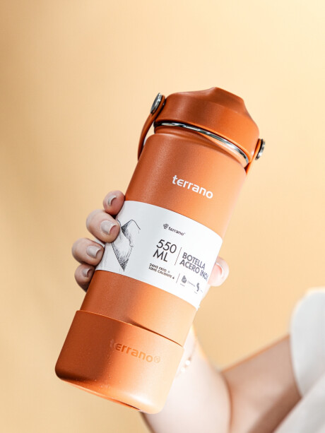 Botella Térmica con Pico 550mL. Terracota