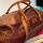 Weekender Bag Chocolate Blue Zip