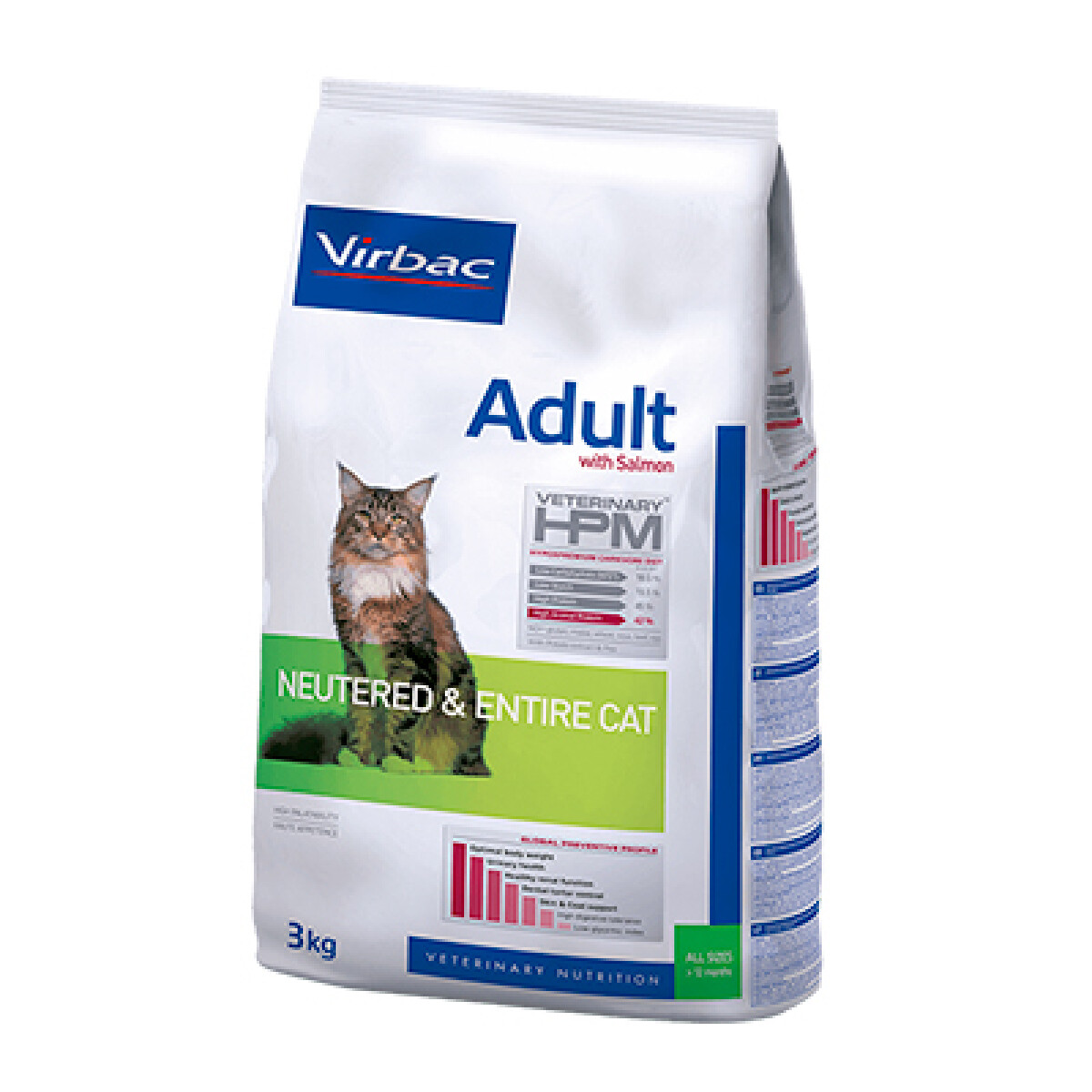 VIRBAC CAT ADULT WITH SALMON NEUTERED & ENTIRE 3KG 