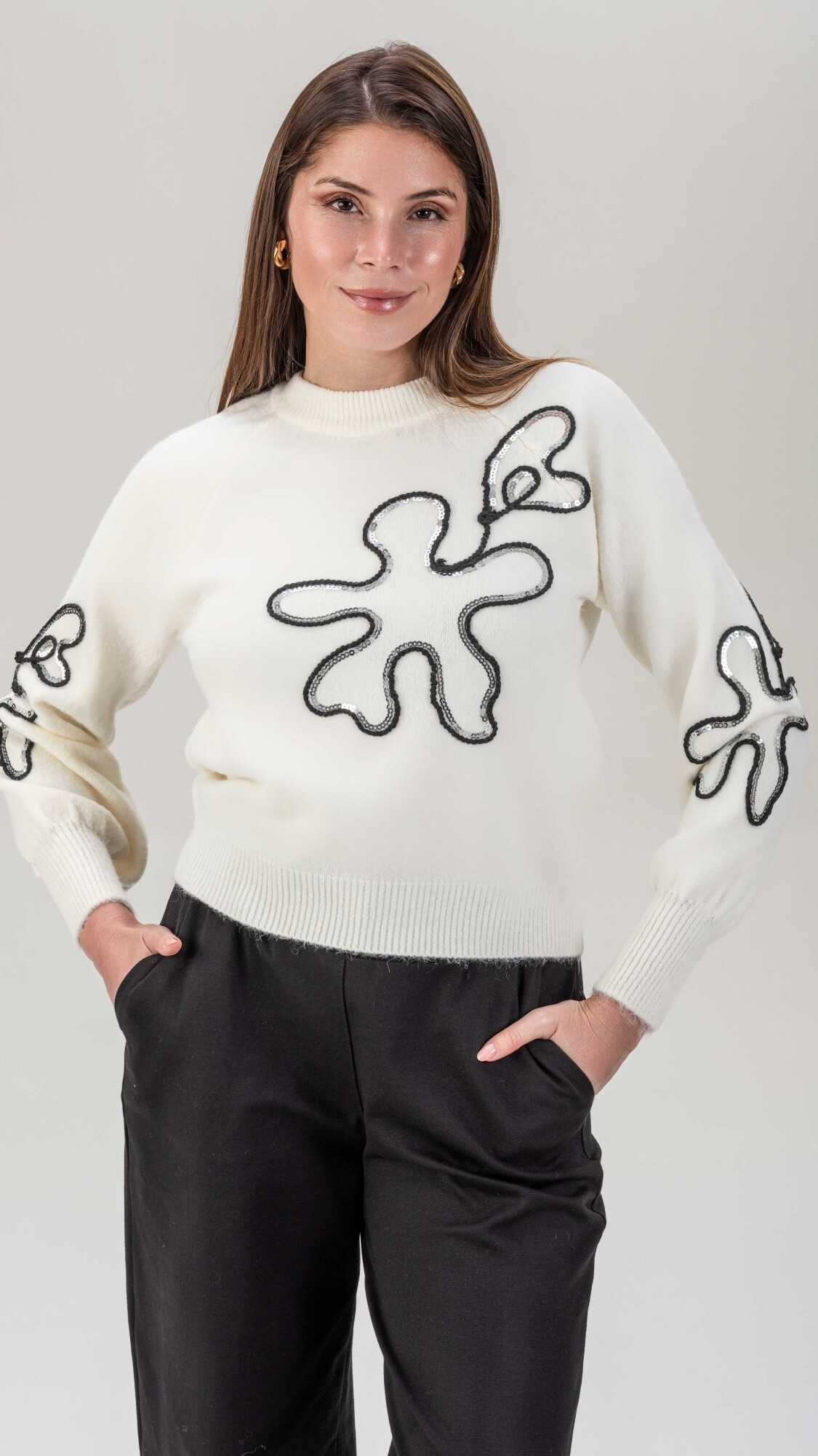 Sweater Flor Blanco