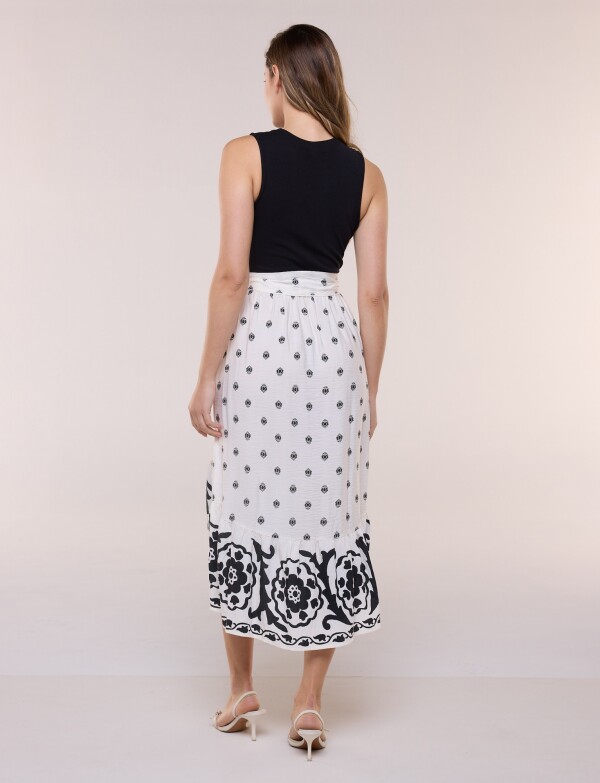 Vestido Combinado Con Lazo NEGRO/BLANCO