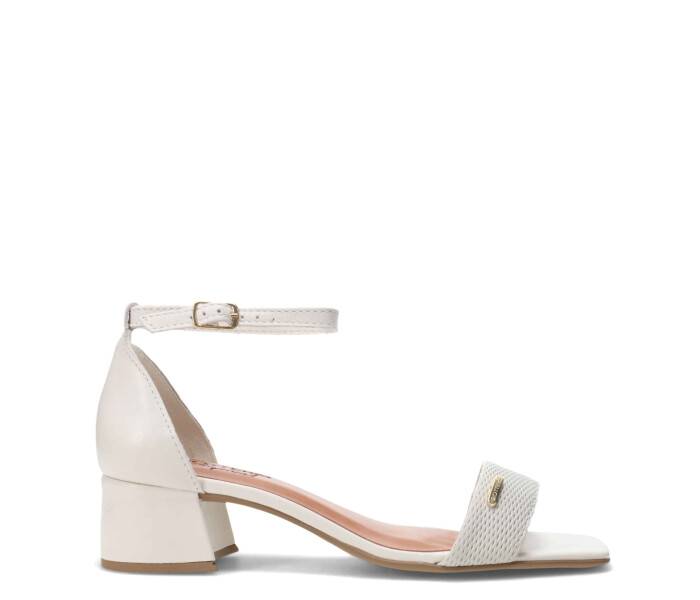 Sandalia de Mujer Bottero con Taco Bajo y Pulsera Blanco