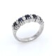 Anillo Oro Blanco 18K Con Brillantes Y Zafiros Anillo Oro Blanco 18K Con Brillantes Y Zafiros