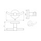 PERCHA METALICA SATINADA TIPO ACCESORIO LINEA ROMA GRIS GRIS-BRUSHED NICKEL