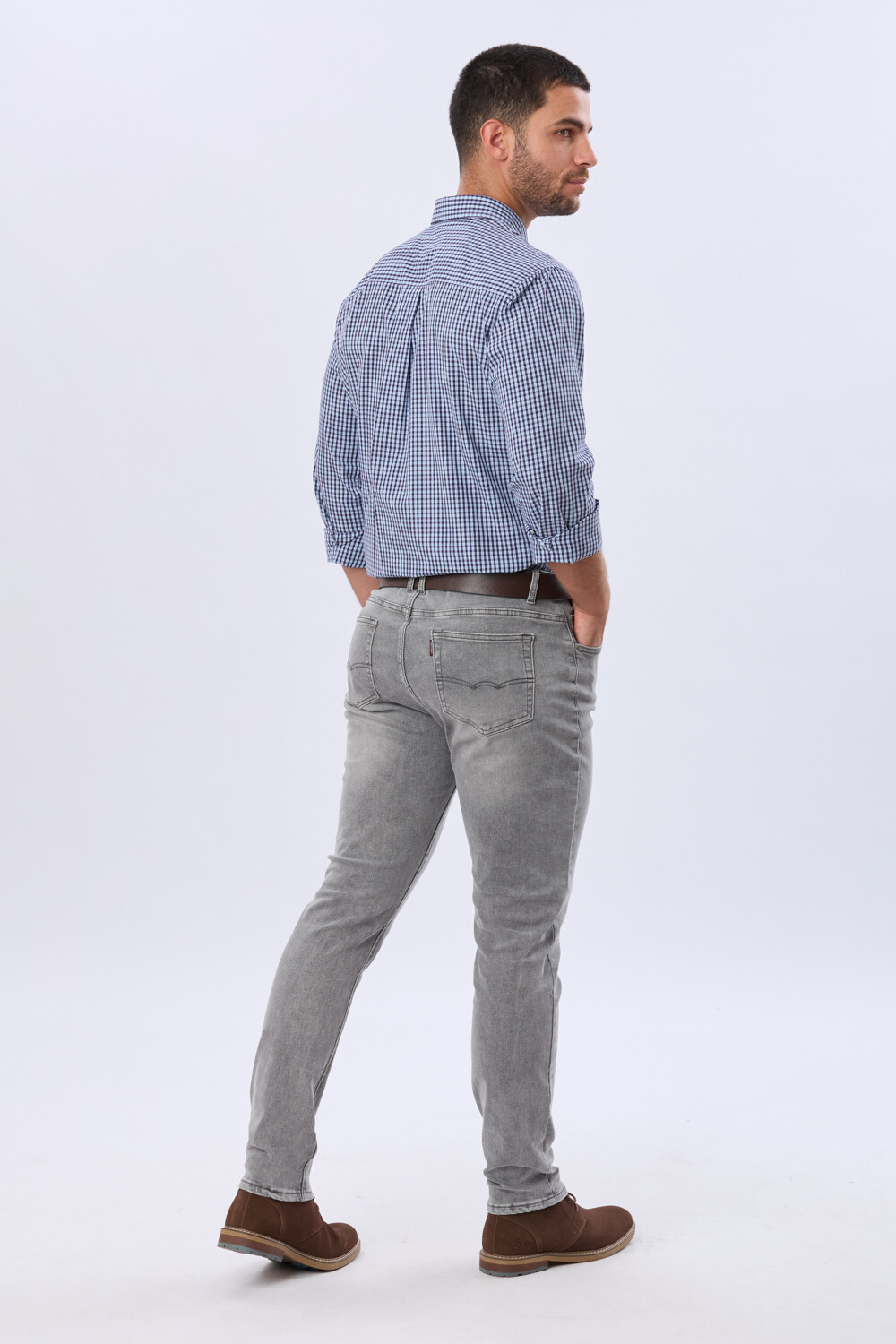 PANTALÓN DE JEAN SKINNY Gris