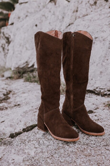High Heel Boots Chocolate