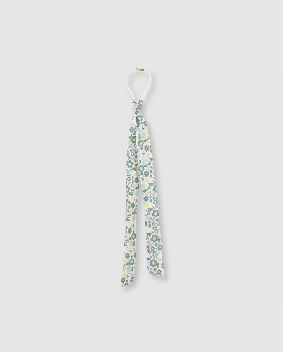 Lazo Estampado Flores - Gris 