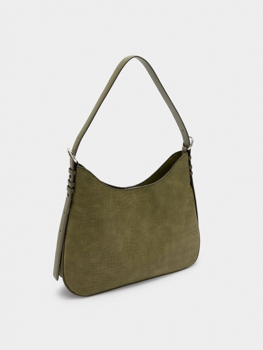 Bolso De Hombro Con Grabado Animal verde