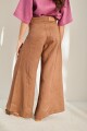 PANTALON WIDE XL LINEN SS27 Kaki