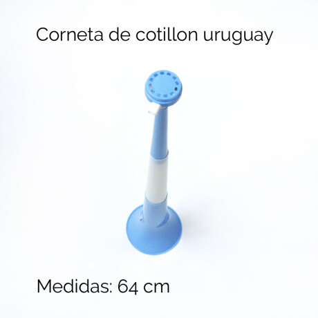 Corneta De Cotillon Celeste Y Blanco 64cm Corneta De Cotillon Celeste Y Blanco 64cm