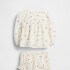 G LS LACE BBL SET IVORY FROST FLORAL