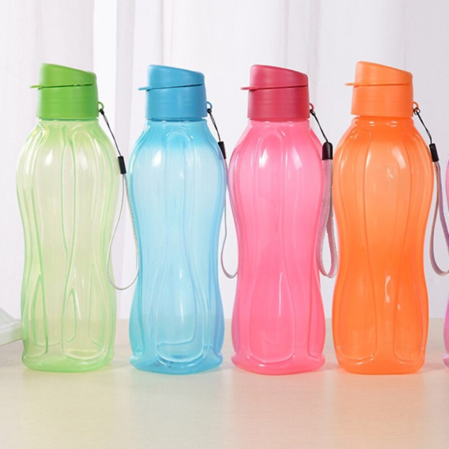 Botellas de agua deportivas plástico 6 colores botella de agua
