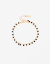 Pulseras Flexibles Color Pulsera Metal Y Beads - Dorado