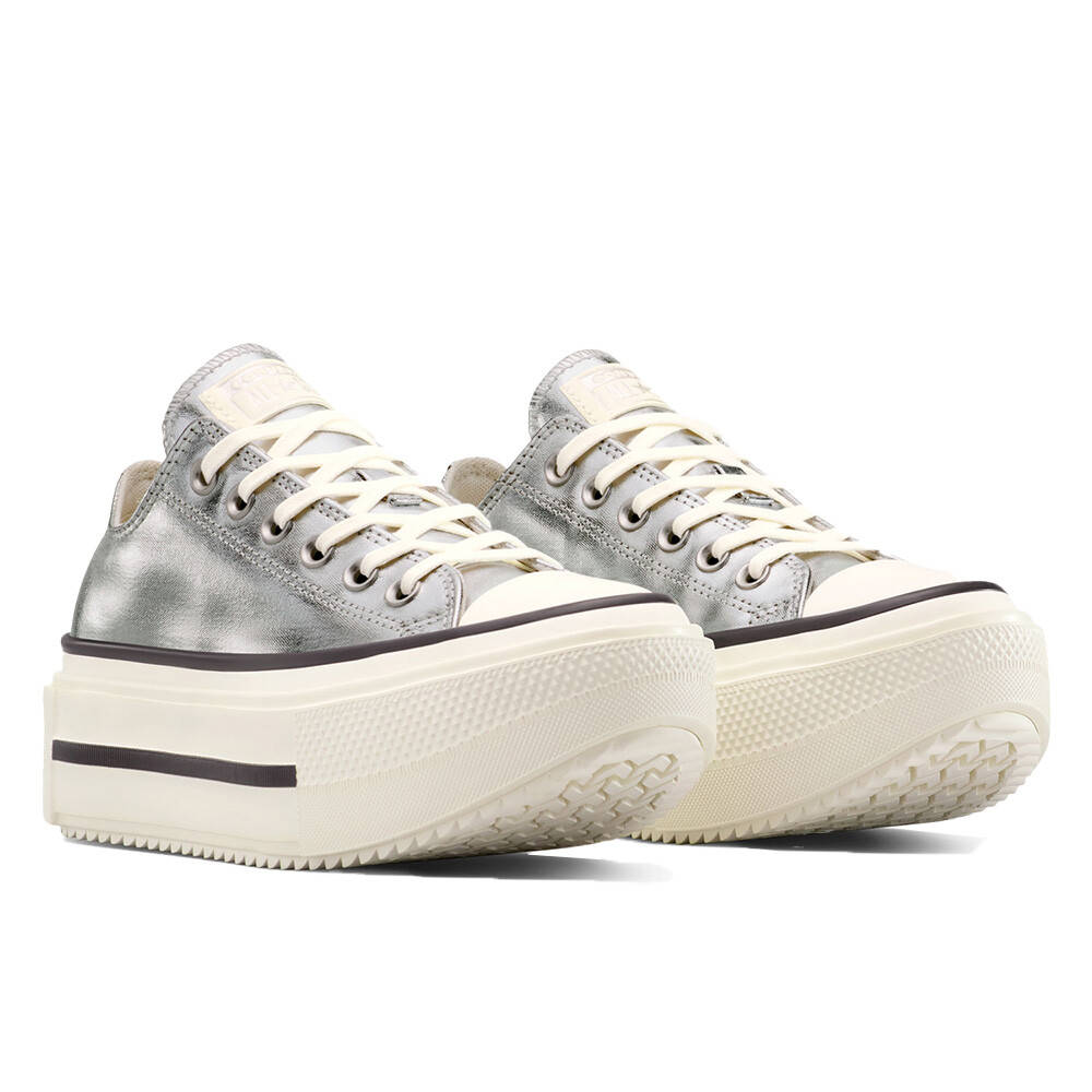 Zapatillas Converse Chuck Taylor AS Double Stack Platform Metallic Unisex Silver