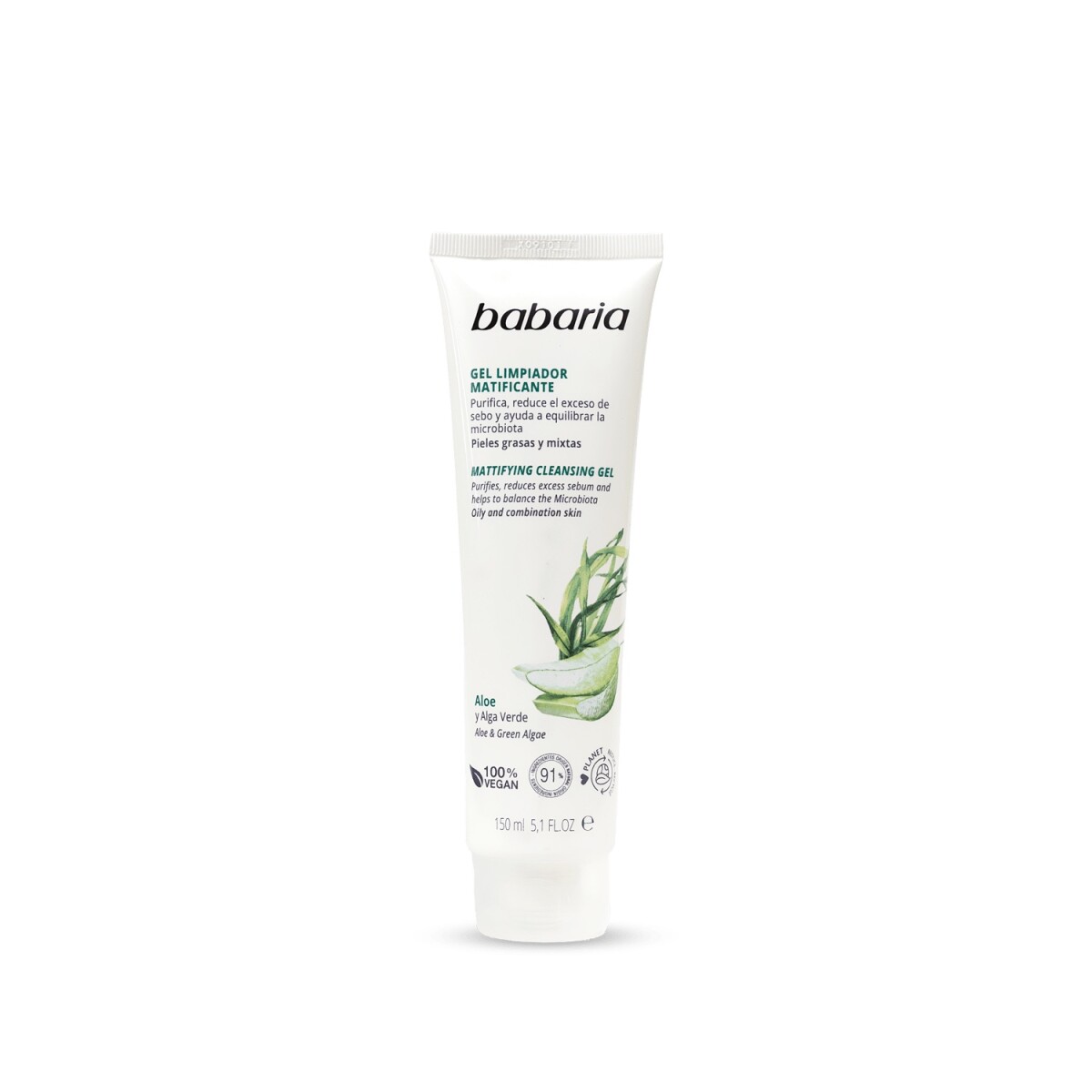 Limpiador Babaria Facial Aloe 150 ml 