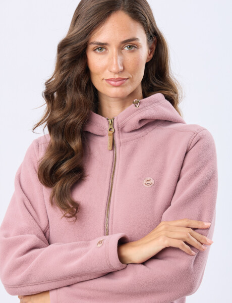 CAMPERA POLAR CON CAPUCHA Rosado