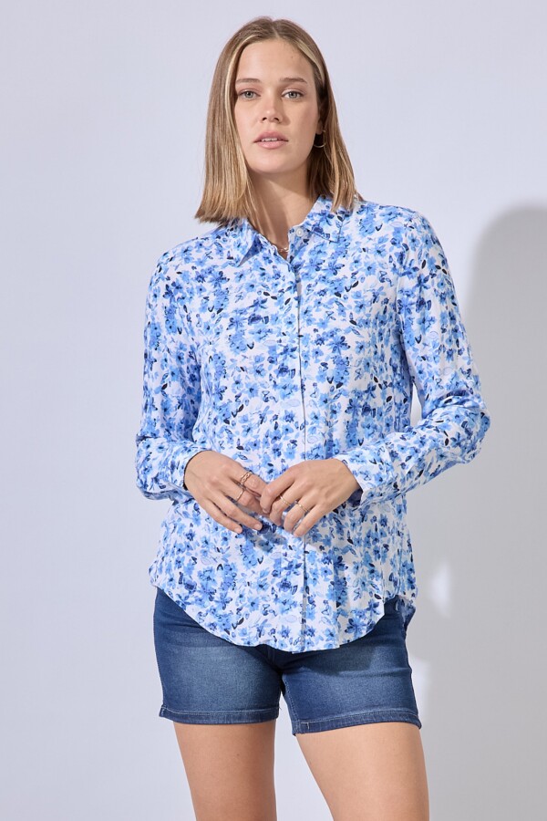 Camisa Print MULTI/CELESTE